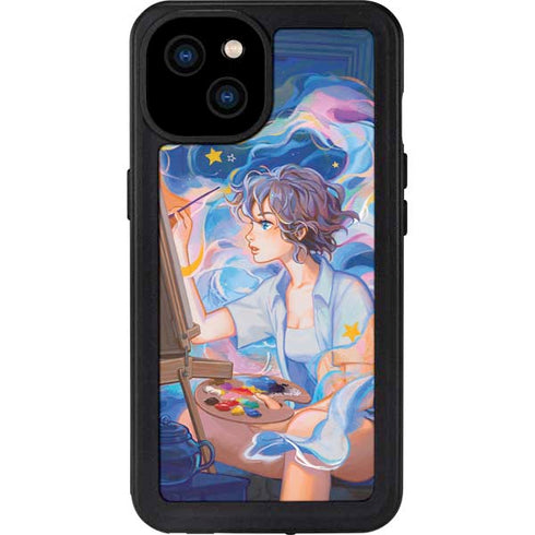 Rainbow Anime Artist Painter by Ivy Dolamore iPhone 15 Plus Waterproof Case